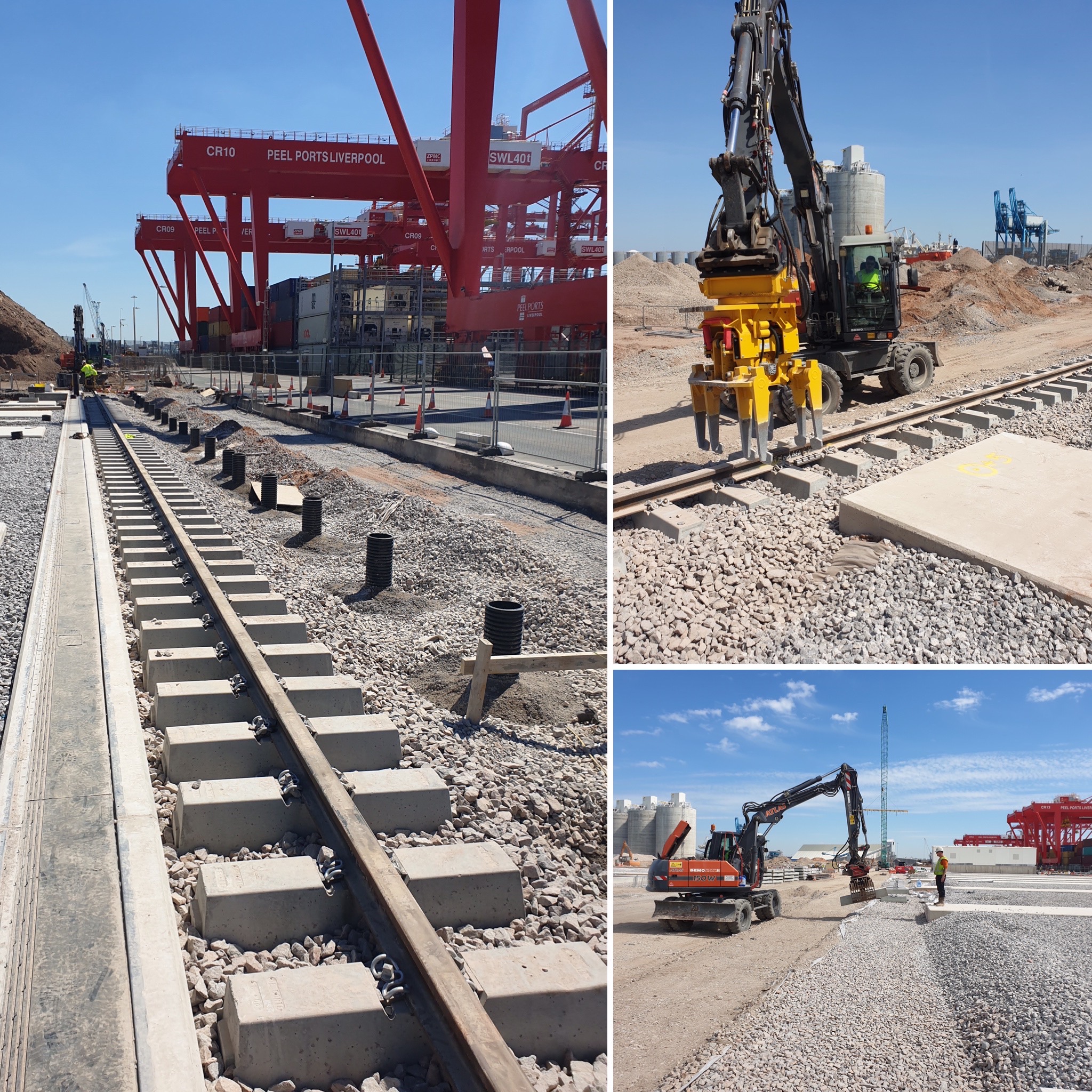 Peel Ports rail construction on ballast bed phase 2 completed