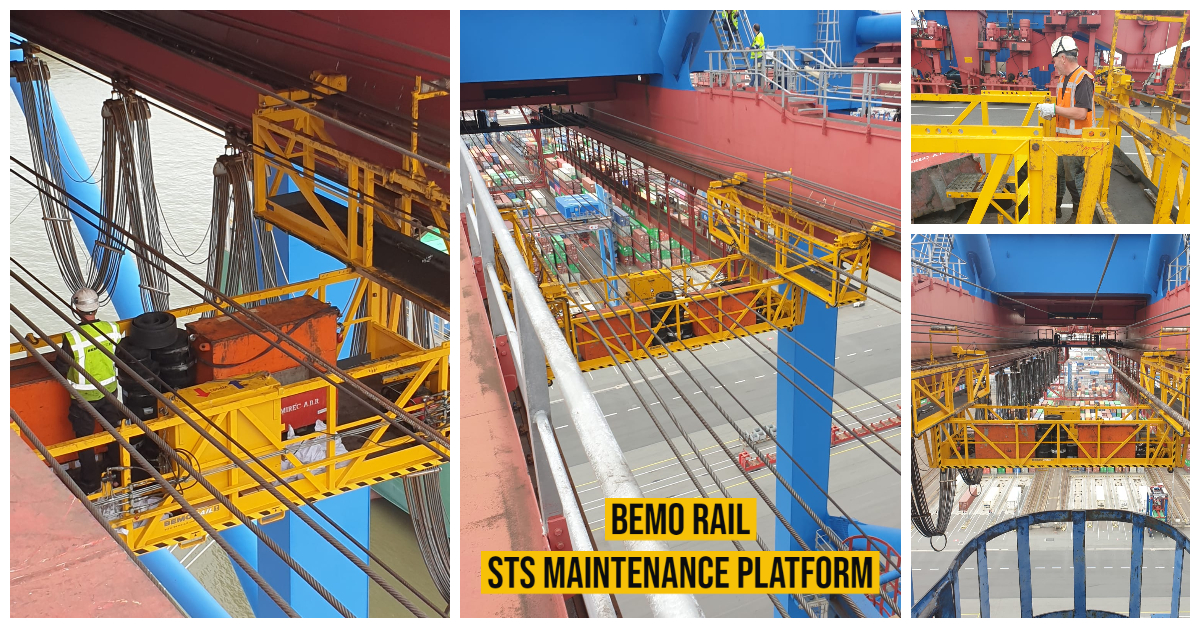 Bemo STS Crane maintenance platform in Hamburg